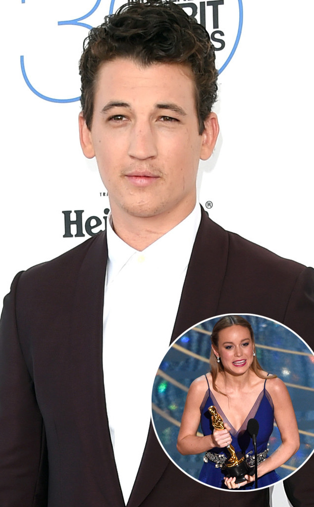 Brie Larson, Miles Teller, 2016 Oscars, Academy Awards Brie Larson, Miles Teller, 2016 Oscars, Academy Awards